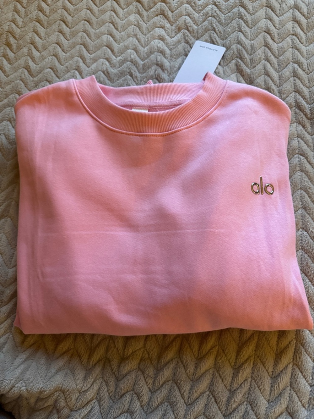 ALO Yoga Pink Crewneck Sweatshirt
